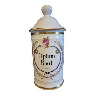 Medicine pot Opium brut porcelain from Limoges Cooper