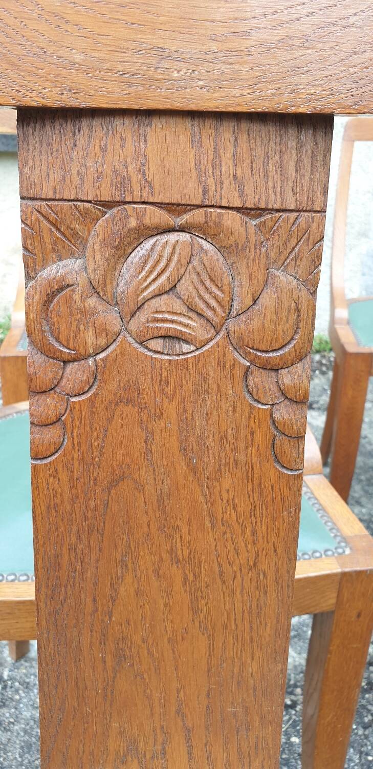 Suite de 6 chaises gondole Art Déco 1930