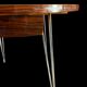 Table ronde a volets, formica, " SIF ", années 60,70', pieds eiffel, vintage