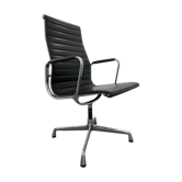 Fauteuil en cuir noir Ea-109 par Charles Eames pour Vitra