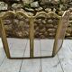 Vintage brass fireplace screen