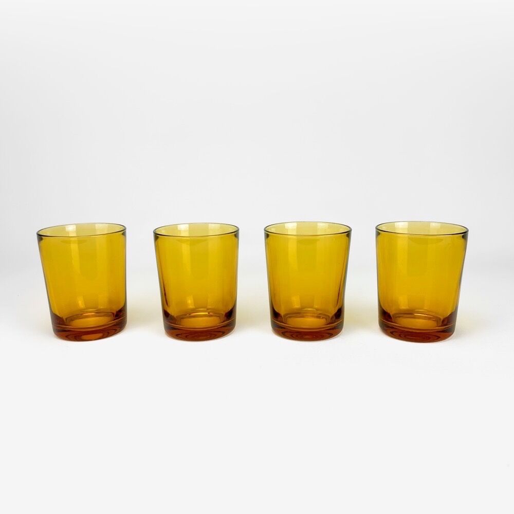 Table service 4 people amber glass duralex