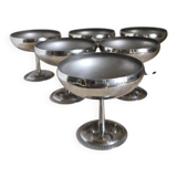 Set of 6 stainless steel cups