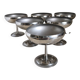 Set of 6 stainless steel cups