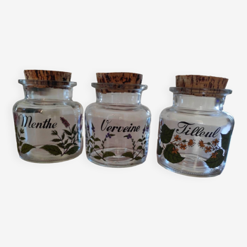3 glass jars