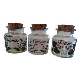 3 glass jars