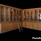 Large corner bookcase or pair of oak bookcases