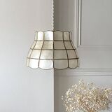 Natural mother-of-pearl pendant light