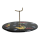 Plat à fromages ancien en céramique lisse colorée