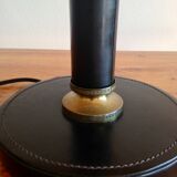 Great lamp to ask  brass, leather and paper 1950