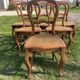 6 chaises Louis Philippe cannées