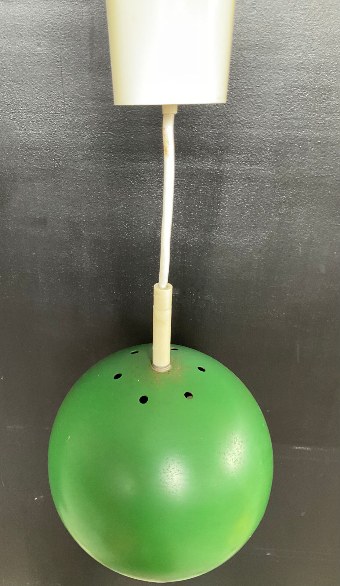 Suspension EyeBall vintage en métal vert