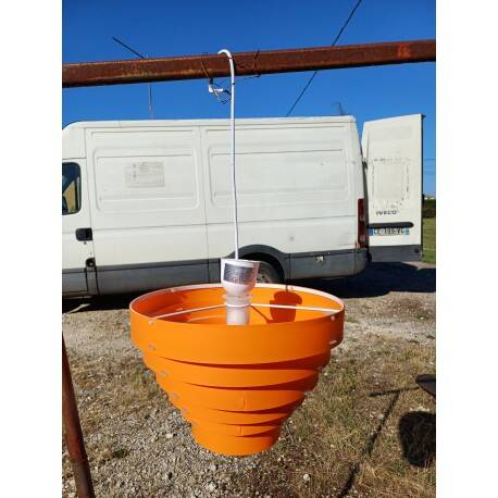Vintage orange plastic pendant light