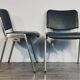 Set 5 chairs stackable Mauser in aluminium and leather, vintage 1960
