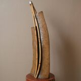 Metal and rattan vase contemporary sculpture contemporary design