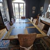 Set of two tables and eight chairs