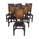 6 chaises  paillon et bois