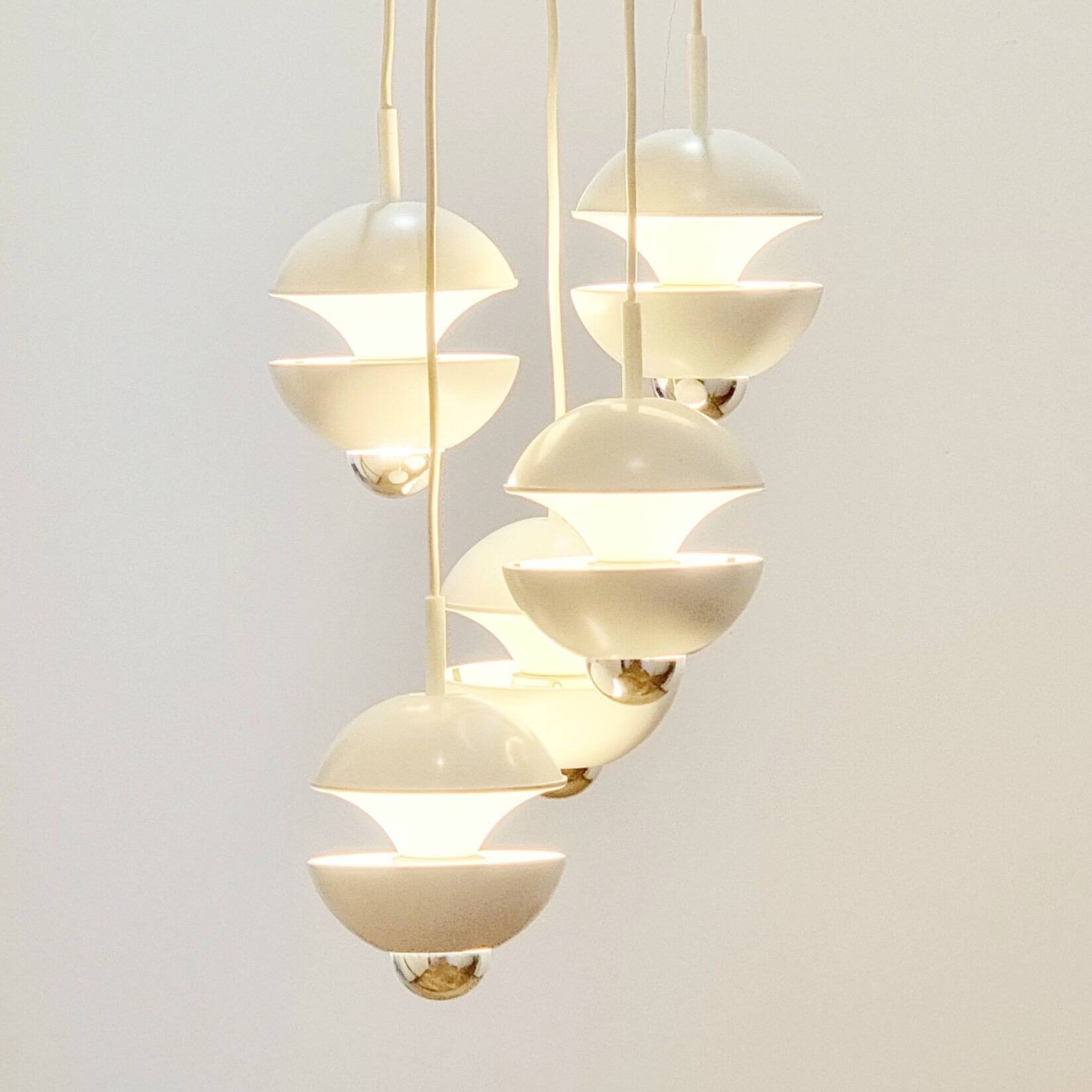 Lampe cascade Space Age étiquetée - Klaus Hempel pour Kaiser, Allemagne, années 1970