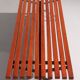 Italian teak and steel elegance bench from the 1960s