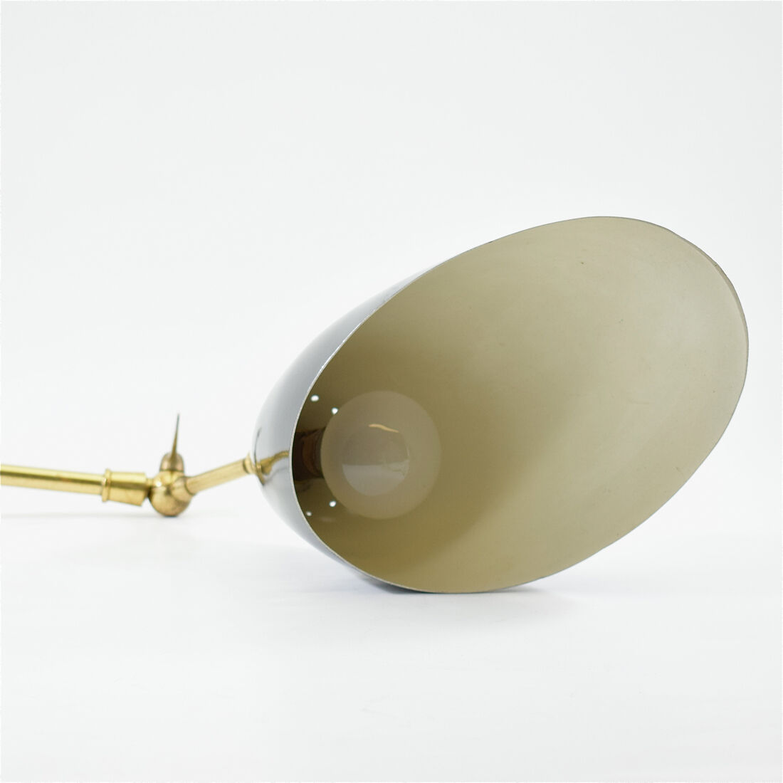 Large pair of vintage Italian wall light brass 1960 certified original edition, no copy