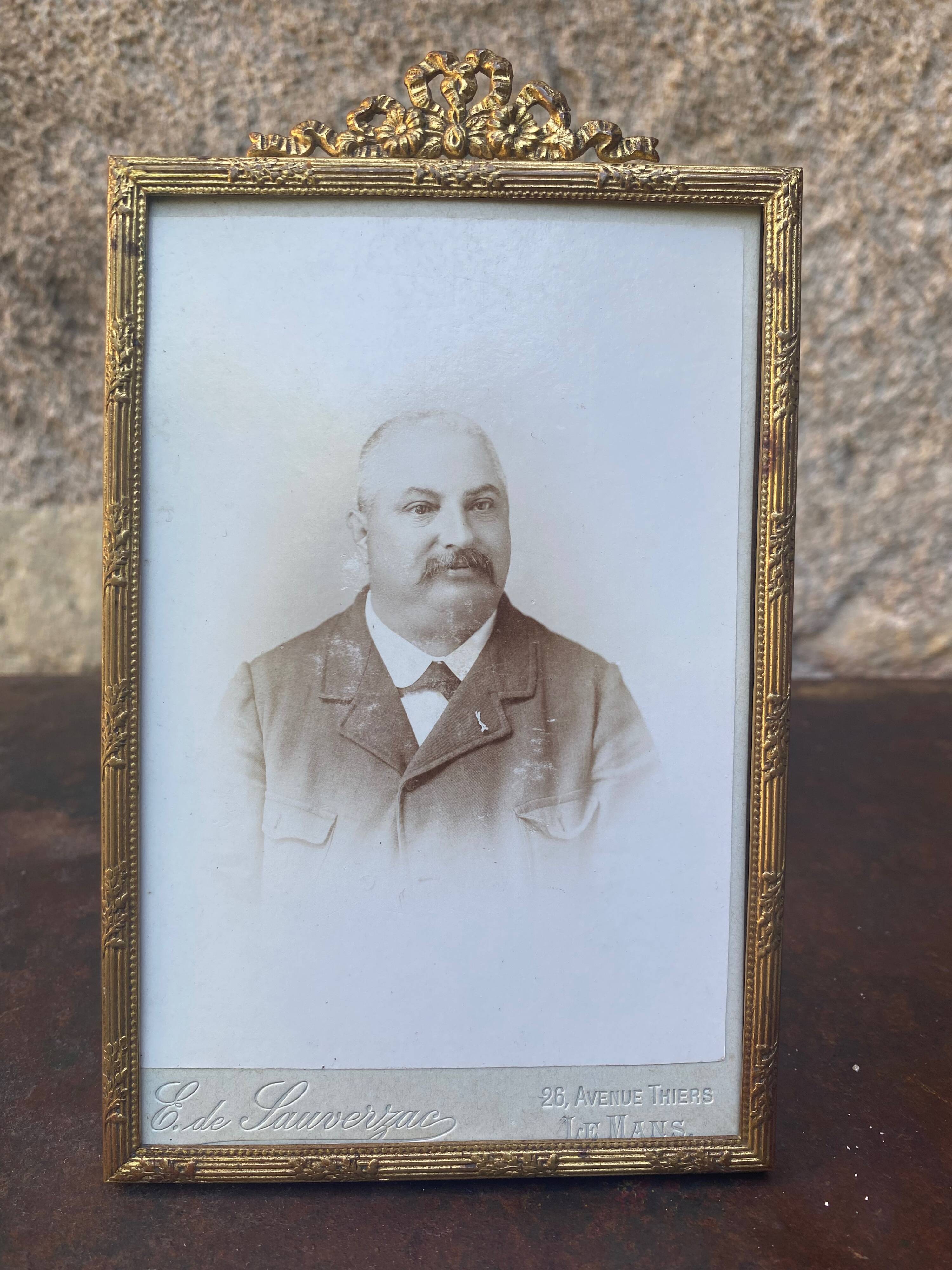 Old gold photo frame