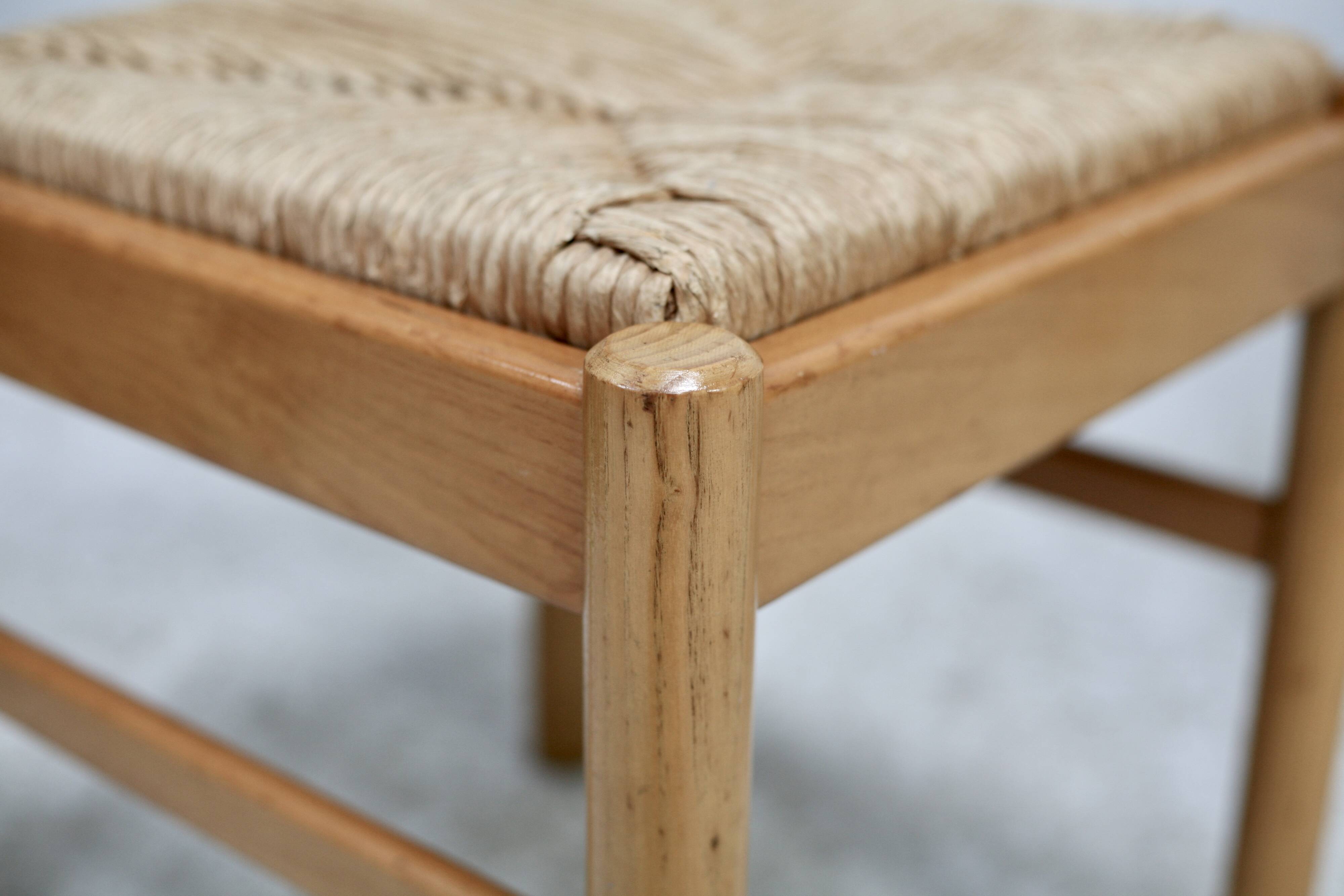 Pair of straw chairs. France, circa 1960