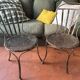 Chaise de jardin en fer peint XIXe