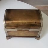 Old jewelry chest in solid brass