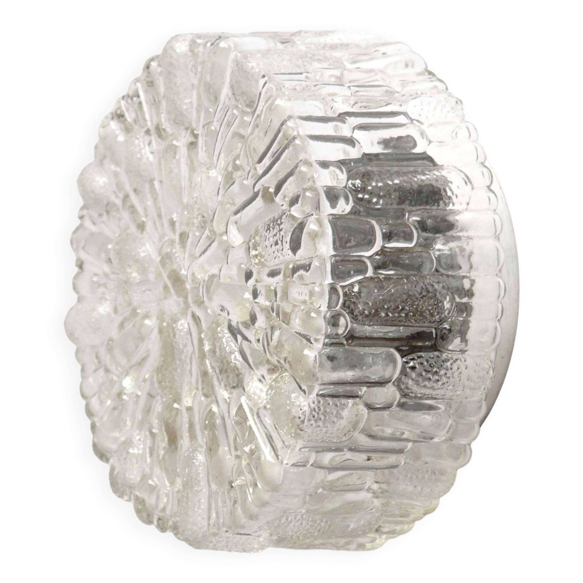 Molded glass ceiling light 1960s