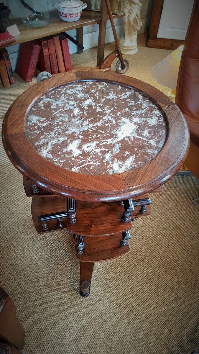 Rotating library rosewood end XIX