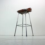 Tabouret de bar en cuir pour "Les Arc", 1960