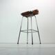 Dalvera "Les Arc" Original Leather Barstool, 1960