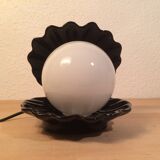 Black ceramic shell lamp and opaline pearl