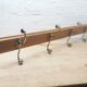 Coat holder 4 brass patères 19th