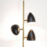 Italian wall lamp fanal 3 cones black