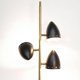 Italian wall light with 3 black cones
