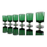 6 verres apéritif Luminarc Cavalier couleur vert bouteille