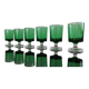 6 verres apéritif Luminarc Cavalier couleur vert bouteille
