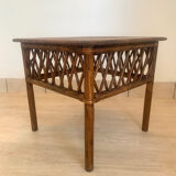 Pair of vintage rattan bedside tables