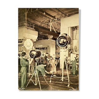 Photograph of a film crew at Simca