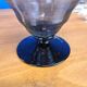 Vintage glass vase, black embossed details