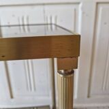 Gold brass side table  
Accent table