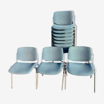 Lot de 10 chaises de Giancarlo Piretti pour Castelli, 1970