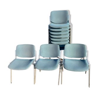 Lot de 10 chaises de Giancarlo Piretti pour Castelli, 1970