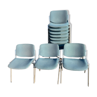 Set of 10 chairs by Giancarlo Piretti for Castelli, 1970