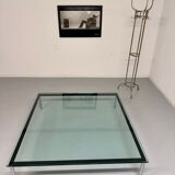 XXL coffee table LC10 design by Le Corbusier for Cassina, 1980s, glass.