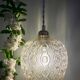 Vintage amber glass globe pendant light
