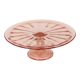 Pink Art Deco Cake Platter / Pastry Dish – Depression Glass