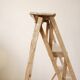 Old wooden painter's step ladder