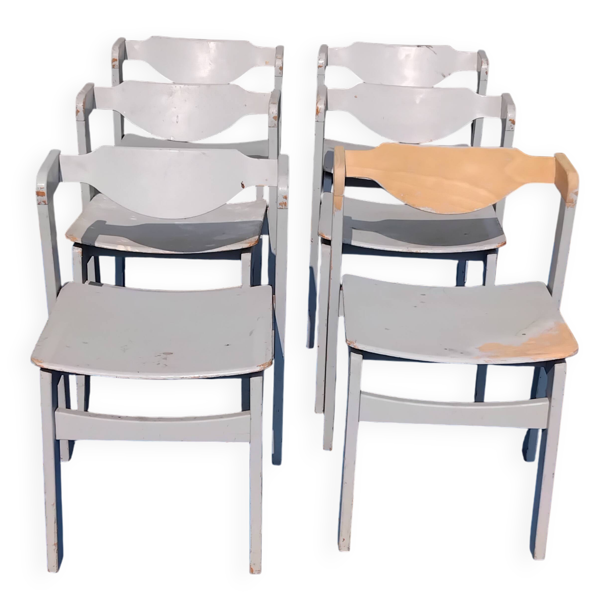 6 vintage Scandinavian design chairs